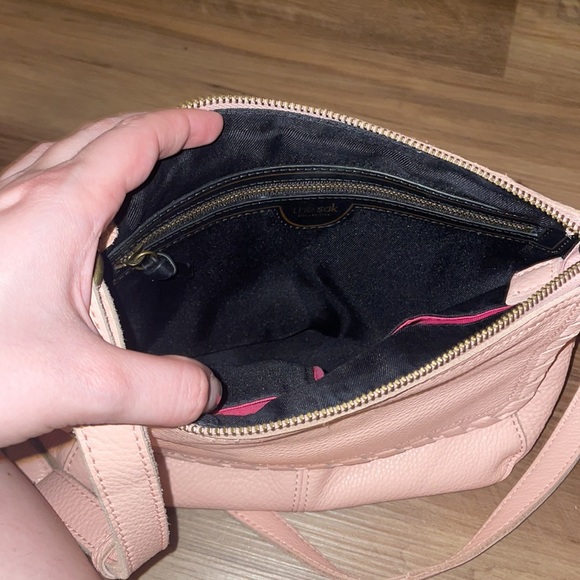 Pink Leather Crossbody Purse with Gold Hardware The Sak - Picture 9 of 14